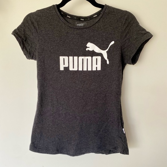 Puma Charcoal Grey Logo T-shirt - Picture 4 of 8